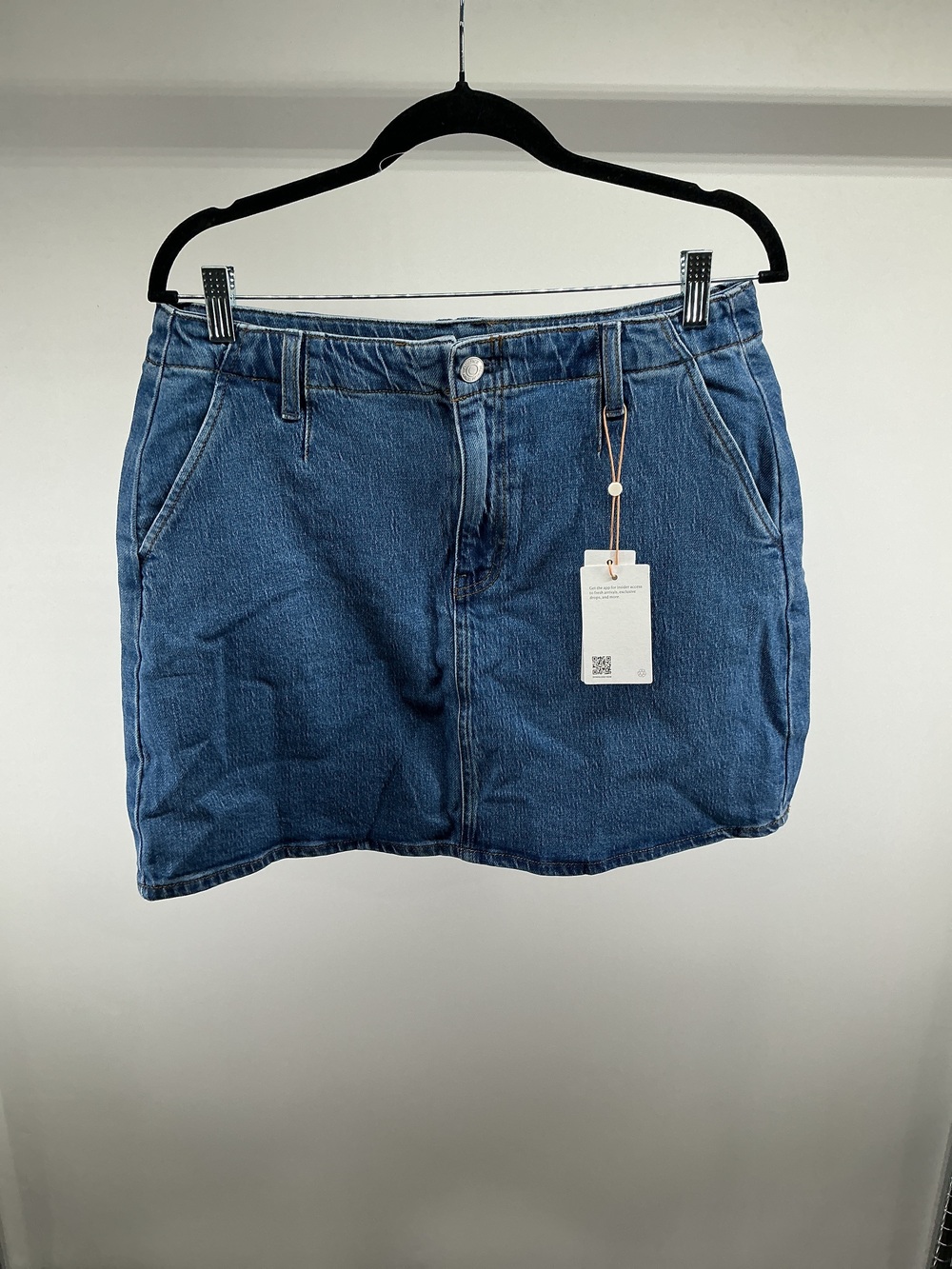 Stretch Denim Mini Skirt